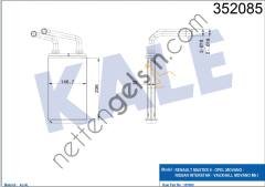 KALE 352085 KALORIFER RADYATORU MASTER II  RENAULT BİNEK KALORİFER RADYATÖRÜ