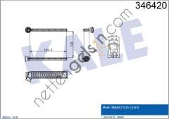 KALE 346420 KALORIFER RADYATORU CLIO IV  RENAULT BİNEK KALORİFER RADYATÖRÜ