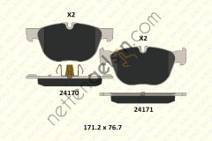 KALE B 24170 197 05 KD11 FREN BALATASI ON BMW E70 E71 F15 F85 F16 F86  BMW BİNEK FREN BALATASI