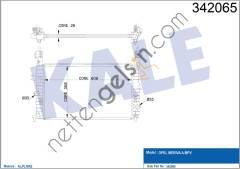 KALE 342065 MOTOR SU RADYATORU (BRAZING) MERIVA A Y17DT KLIMALI  OPEL BİNEK MOTOR SU RADYATORU