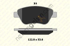 KALE B 23982 178 34 ON FREN BALATASI FISSIZ LINEA 1,3 STILO BRAVO SIENA PALIO ALBEA 1,2 / 1,4 / 1,6 / 1,9D MULTIJET 10 / 01> DOBLO 1,3D NEMO BIPPER FIORINO  FIAT BİNEK