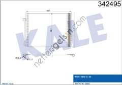 KALE 342495 KLIMA RADYATORU BMW N57N M57N2 E70 E71 F15 F16  BMW BİNEK KLİMA RADYATÖRÜ
