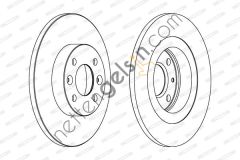 FERODO DDF1502 ON FREN AYNASI (DISKI) LOGAN 04>SANDERO 08>TWINGO II 1,2 / 1,4 / 1,5DCI / 1,6 (ABS LI ARACLAR ICIN) 6001547683 (BOSCH 0986479164 EŞDEĞERİ) DACIA BİNEK FREN DISKI ON