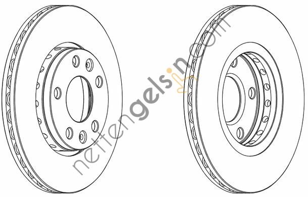 FERODO DDF1728 ON FREN AYNASI (DISKI) FLUENCE MEGANE III SCENIC III LAGUNA III DUSTER 1,2 / 1,4 / 1,5DCI / 1,6 / 2,0 (5 BIJON 280MM)  DACIA BİNEK FREN DİSKİ