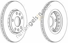 FERODO DDF1728 ON FREN AYNASI (DISKI) FLUENCE MEGANE III SCENIC III LAGUNA III DUSTER 1,2 / 1,4 / 1,5DCI / 1,6 / 2,0 (5 BIJON 280MM)  DACIA BİNEK FREN DİSKİ