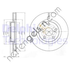 DELPHI BG4114C ON FREN AYNASI HAVALI TOYOTA RAV4 VVT I 2.0 2.2 D 4D 06>11 CAMRY 06>11 (296X5)  TOYOTA BİNEK FREN DİSKİ