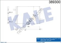 KALE 389300 KLIMA RADYATORU (KONDANSER) CLIO IV-LOGAN II-SANDERO II-DUSTER-LODGY 1,5DCI  DACIA BİNEK KLİMA RADYATÖRÜ