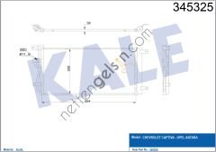 KALE 345325 KLIMA RADYATORU CAPTIVA ANTARA  CHEVROLET BİNEK KLİMA RADYATÖRÜ