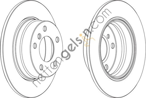 FERODO DDF1303C ARKA FREN DISKI BMW E81 E87 N43 N45 N46 M47 05>11  BMW BİNEK FREN DİSKİ