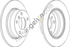 FERODO DDF1303C ARKA FREN DISKI BMW E81 E87 N43 N45 N46 M47 05>11  BMW BİNEK FREN DİSKİ