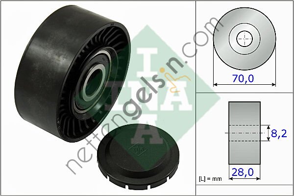 INA 532046810 ALTERNATOR GERGI RULMANI A4 A5 A6 Q5 AMAROK TIGUAN MULTIVAN V TRANSPORTER V 2.0TDI / 2.0 BITDI 07>  VW-AUDI-SEAT-SKODA BİNEK V KAYIŞ GERGİ RULMANI
