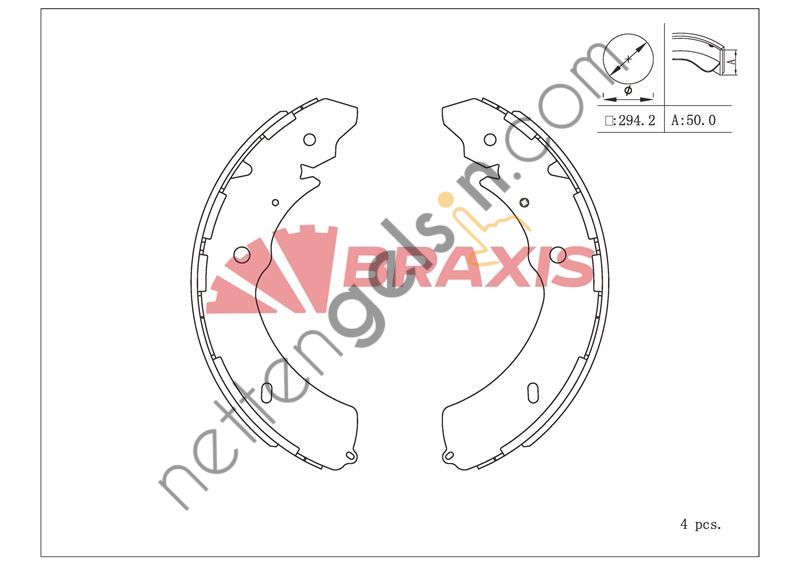BRAXIS AC0213 KAMPANA BALATA D MAX I 07> 12 D MAX II 12>  ISUZU BİNEK FREN BALATASI