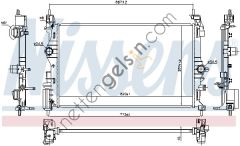 NISSENS 630786 RADYATÖR OPEL CORSA E B14XEL OTOMATİK 1300361 OPEL