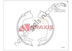 BRAXIS AC0214 EL FREN BALATASI ARKA PABUC GRANDEUR 06 > OPTIMA 12 > KORANDO 10 >  HYUNDAI BİNEK FREN BALATASI