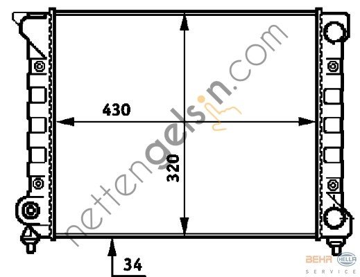 BEHR 8MK376718071 RADYATÖR VW PASSAT 1.6/1.8 88-96 430X320 353121253AA VW