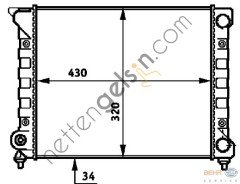 BEHR 8MK376718071 RADYATÖR VW PASSAT 1.6/1.8 88-96 430X320 353121253AA VW