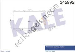 KALE 345995 MOTOR SU RADYATORU NISSAN ALMERA 00> PRIMERA 1,8 QG18 P12 02>  NISSAN BİNEK MOTOR SU RADYATORU