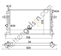 MARELLI 359000300170 RADYATÖR OPEL ASTRA G 1.4-1.6-1.8 AC MAN.MEKANİK 1300189 OPEL
