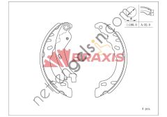 BRAXIS AC0227 FREN BALATASI ARKA PABUC 500 10 > 500C 09 > 500L 14 > PANDA 03 > KA 08 >  FIAT BİNEK FREN BALATASI