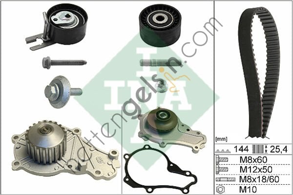 INA 530023930 DEVIRDAIMLI EKSANTRIK GERGI KITI (144x254) P206-P307-BIPPER-C1-C2-C3-NEMO-FIESTA-FUSION 1.4 HDI-TDCI  PEUGEOT-CITROEN BİNEK TRİGER SETİ