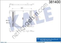 KALE 381400 KLIMA RADYATORU W220 98>05 C215 99>06 R230 03>12  MERCEDES BİNEK KLİMA RADYATÖRÜ