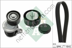 INA 529023810 KANALLI KAYIS SETI (6PK1640, OM651.921) X253 15>19 W205 14>18 S205 14>18 C253 16>19 R172 12>  MERCEDES BİNEK V KAYIS GERGI SETI