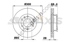 BRAXIS AD0109 FREN DISKI ON SPRINTER 906 06> CRAFTER 06>16  VW-AUDI-SEAT-SKODA BİNEK FREN DİSKİ