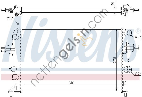 NISSENS 63091 RADYATÖR OPEL ASTRA G X12XE-Z12XE-Z14XEP 1300195 OPEL