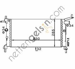 MARELLI 359000300200 RADYATÖR OPEL CORSA B COMBO B 1.2-1.4 MAN.MEKANİK 1300149 OPEL