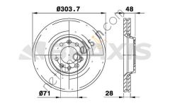 BRAXIS AD0122 ON FREN DISK AYNASI C5 III P407 DW10BTED4 (2.0 16V) EXPERT III JUMPY III SCUDO III HAVALI 1.6HDI 2.  PEUGEOT-CITROEN BİNEK FREN DİSKİ