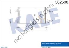 KALE 382500 KLIMA RADYATORU LAGUNA II VEL SATIS (700×391×16)  RENAULT BİNEK KLİMA RADYATÖRÜ