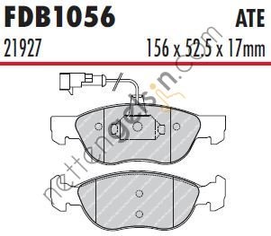 FERODO FDB1056 ON FREN BALATASI MAREA 1,6 1,9 TD 96> MAREA WEEKEND 1,6 I 1,8 I 1,9 TD 96>BRAVA 1,9 D / TD 96>FISLI 77362090 (BOSCH 0986TB2282 EŞDEĞERİ) FIAT BİNEK FREN BALATASI (ÖN)