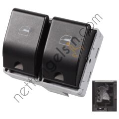FEBI 170147 CAM ACMA KAPAMA ANAHTARI ON POLO SOL CIFTLI 02> CORDOBA 03>09 IBIZA 02>10  VW-AUDI-SEAT-SKODA BİNEK CAM AÇMA DÜĞMESİ