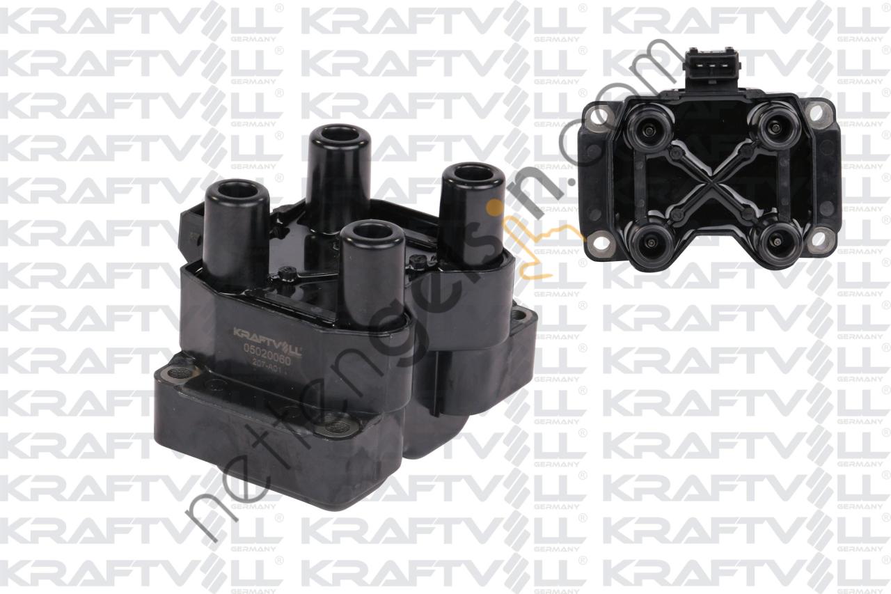 KRAFTVOLL 05020060 ATESLEME BOBINI FRONTERA A - OMEGA B - VECTRA A - ASTRA F - CALIBRA - C20XE - X22XE  OPEL BİNEK ATEŞLEME BOBİNİ