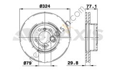 BRAXIS AD0189 FREN DISKI ON BMW E60 E61 E63 E64  BMW BİNEK FREN DİSKİ