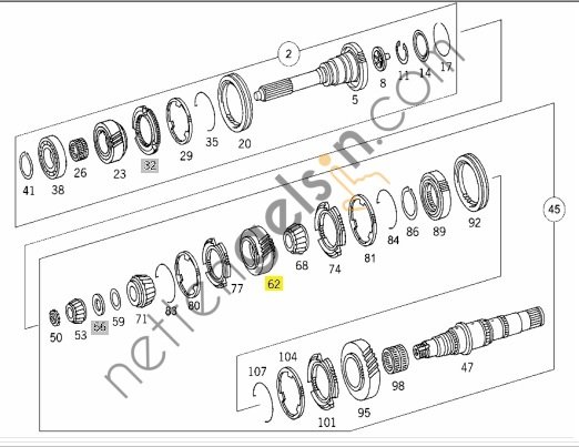 EURORICAMB 60532523 4.VİTES DİŞLİSİ G-240/260 Y.MODEL 36 DİŞ > A9452629517 MERCEDES