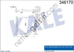 KALE 346170 MOTOR SU RADYATORU (KLIMASIZ) V-CLASS 638/2 96>03 VITO 638 96>03  MERCEDES BİNEK MOTOR SU RADYATORU
