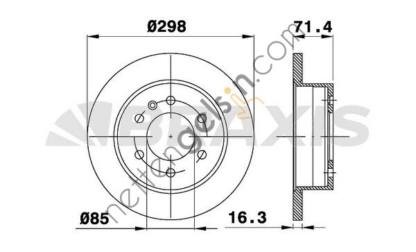 BRAXIS AD0221 ARKA FREN DISK AYNASI CRAFTER 3T 5T 2.5TDI 04 / 06> SPRINTER 06 / 06>  VW-AUDI-SEAT-SKODA BİNEK FREN DİSKİ