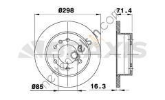 BRAXIS AD0221 ARKA FREN DISK AYNASI CRAFTER 3T 5T 2.5TDI 04 / 06> SPRINTER 06 / 06>  VW-AUDI-SEAT-SKODA BİNEK FREN DİSKİ