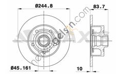 BRAXIS AD0243 ARKA FREN DISK AYNASI A4 1,6/1,8 20V/1,8VT/1,9TDI/2,4 30V/2,6/2,8 30V A4 AVANT 1,6/1,8 20V/1,8T  VW-AUDI-SEAT-SKODA BİNEK FREN DİSKİ
