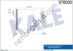 KALE 378000 KLIMA RADYATORU (276DT) DISCOVERY 3 L319 04>09 DISCOVERY 4 09>18  LAND ROVER BİNEK