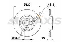 BRAXIS AD0272 ON FREN AYNASI CONNECT 12 /> FOCUS II SW 05>11 FOCUS III 2,0 ECOBOOST 12>15 KUGA DIZEL 12>14 VOLVO V 40 Hatchback T2-T3-T4-T5 C30 (533) 06>12 C70 II (542) 07>12 S40 II (544) 05>12 V50 (545) 04>12  FORD BİNEK FREN