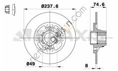BRAXIS AD0279 ARKA FREN DISK AYNASI GOLF III 1.6 1.8 1.9TD 2.0 (92 98) PASSAT 1.8 1.9TDI 2.0 2.2 (85 96) POLO 1.4 16  VW-AUDI-SEAT-SKODA BİNEK FREN DİSKİ