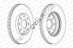 FERODO DDF1304 ON FREN AYNASI (DISKI) GRANDE PUNTO EVO 1,2 / 1,3 / 1,4 CORSA D CORSA E 1,0 / 1,2 / 1,3 / 1,4 (6 BIJON CELIK JANT ICIN) 55700921 (BOSCH 0986479223 EŞDEĞERİ) FIAT BİNEK FREN DISKI ON