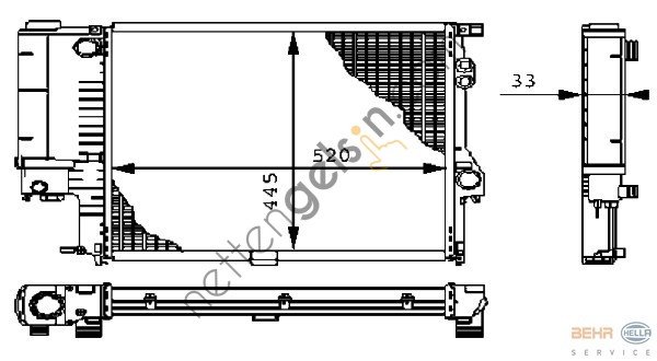 BEHR CR243000P RADYATÖR E-39-5.20 ( MEK.K.LI)(CR243000P) 17111740698 BMW