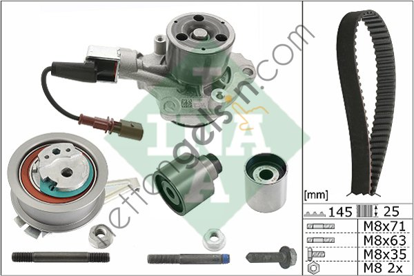 INA 530065030 TRİGER SETİ+DEVİRDAİM VW 1.6 TDİ GOLFVII CLH DCXA 04L198119A-D VW