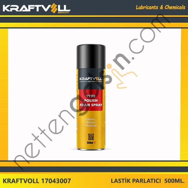 KRAFTVOLL 17043007 LASTIK PARLATICI KÖPÜK SPREY  YAĞ & ANTİFİRİZ BİNEK ! TEMIZLEME SPREYI