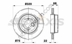 BRAXIS AD0336 FREN DISKI ARKA BMW X3 E83   BMW BİNEK FREN DİSKİ
