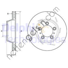 DELPHI BG9165C ARKA FREN AYNASI SAG PANAMERA 09>17  VW-AUDI-SEAT-SKODA BİNEK FREN DİSKİ