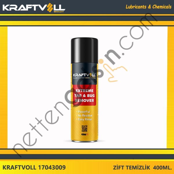KRAFTVOLL 17043009 ZIFT KATRAN TEMIZLIK SPREYI  YAĞ & ANTİFİRİZ BİNEK ! ZIFT TEMIZLEME SPREYI